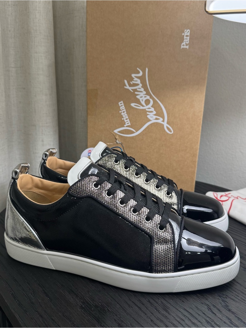 Christian Louboutin Louis Junior Orlato Sneakers Black Version Multi 45